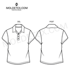 📐 MOLDE CAMISETA MASCULINA TIPO POLO